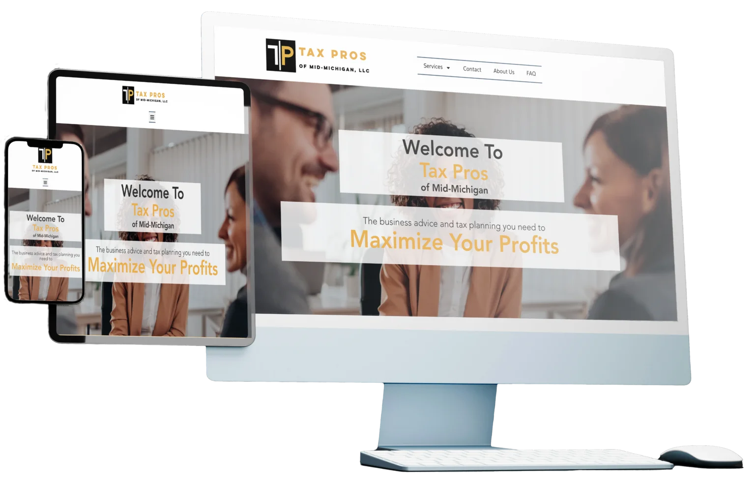 Example of NerdForHire webdesign, showcasing mobile responsiveness